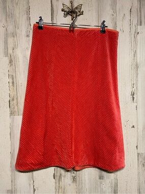 DKNY Pink Ribbed Velvet Midi Skirt 8